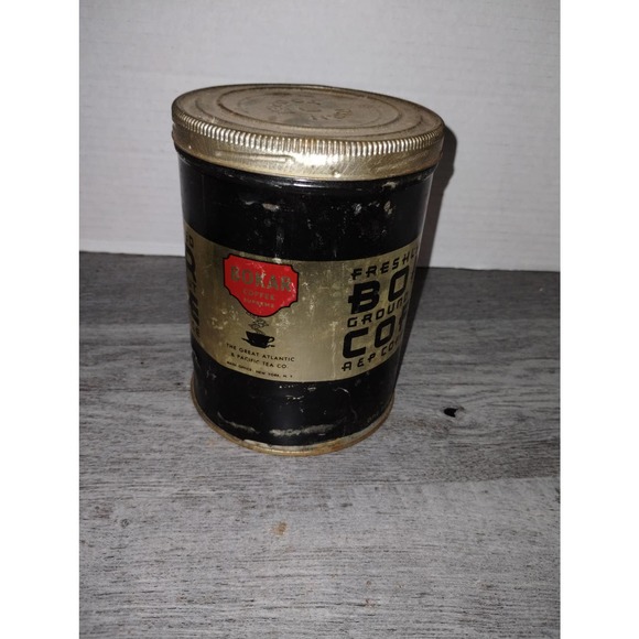 Vintage 1920`s Bokar Coffee Supreme 1 lb. Tin Can - Picture 3 of 7